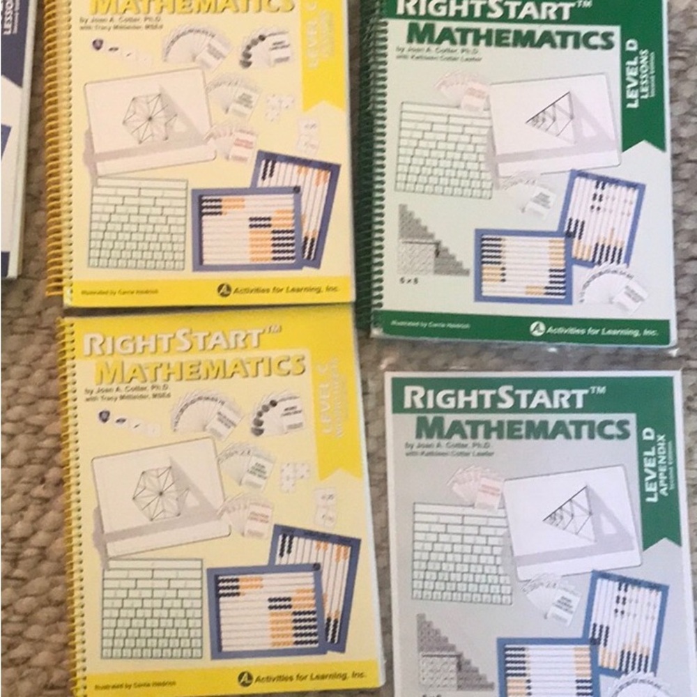 RightStart Mathematics Level C and D lessons books
